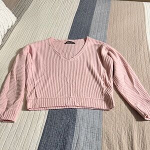Abercrombie & Fitch Pink V-Neck Sweater